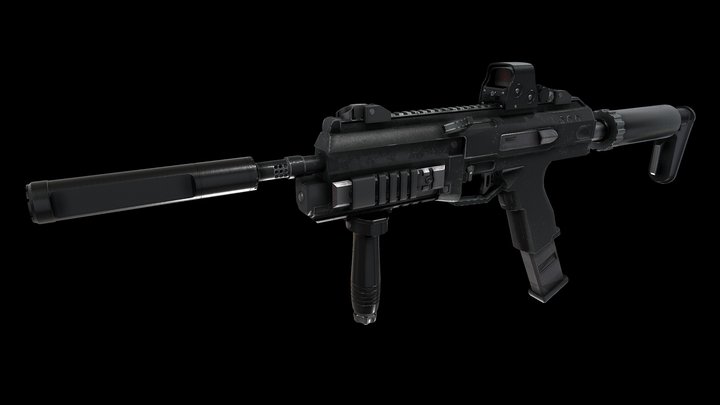 Gameready Smg Weapon 3d Model 3D Model