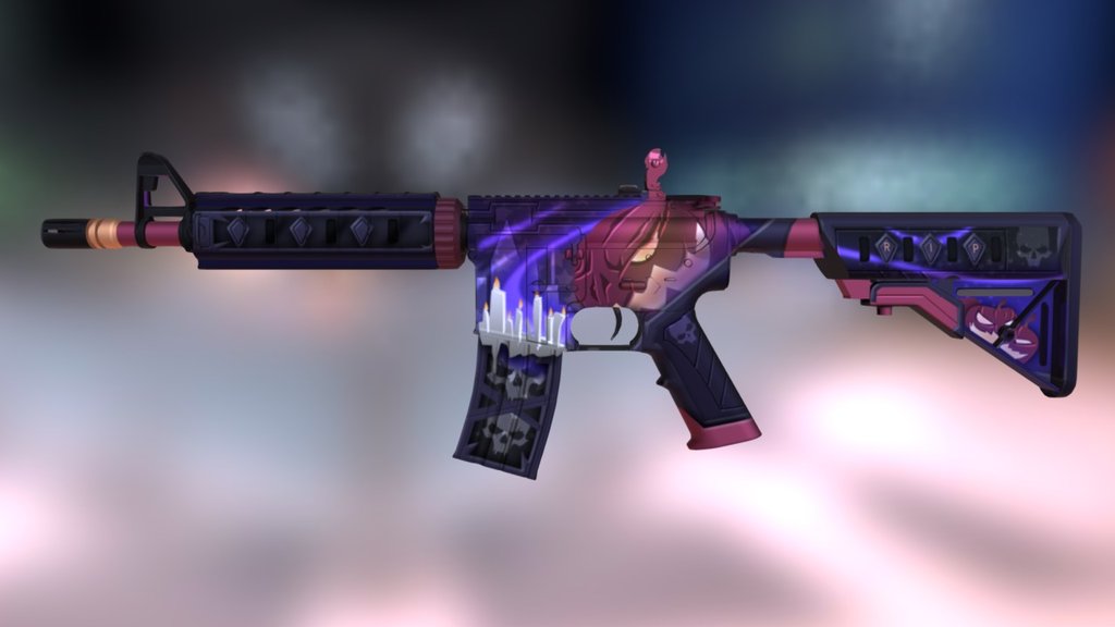 M4A4 | Horrific Night - 3D model by nextgenz [e56927e] - Sketchfab