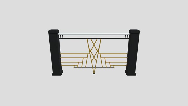 Art Deco Railing 3D Model