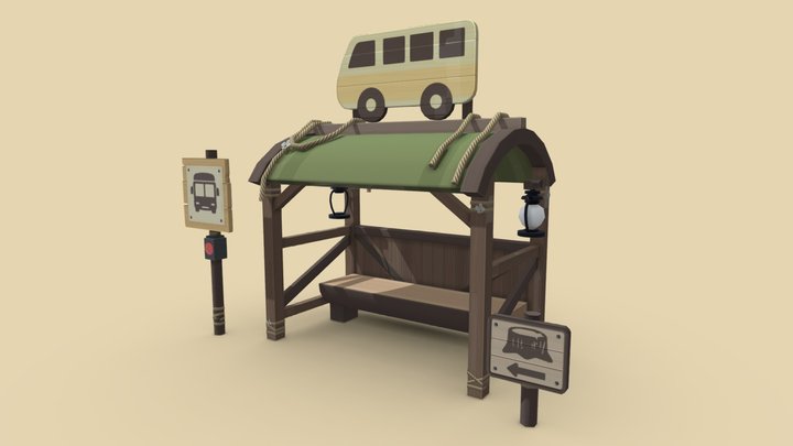 BUS Station of azure lane – Free 3D Model STL