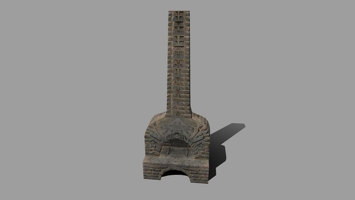 medieval forge furnace 3D Model