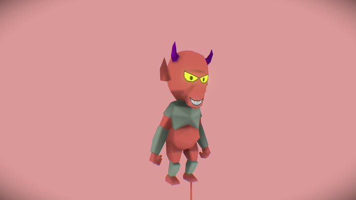 Lowpoly 3D little Demon/Devil 3D Model