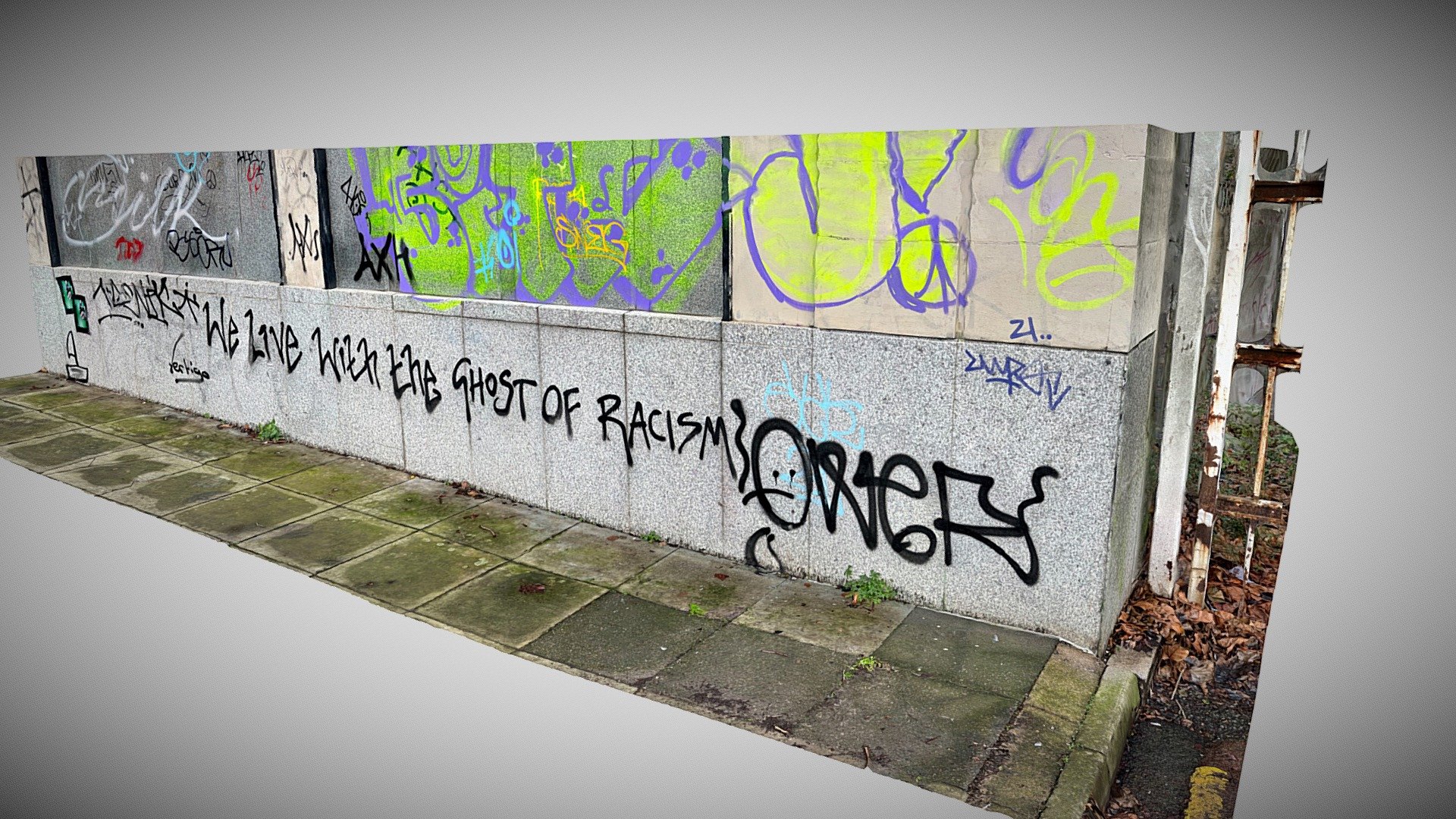Bristol graffiti wall - Buy Royalty Free 3D model by Alex Tench (@alex