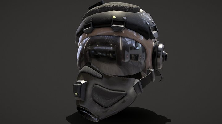 Pilot's Helmet 3D Model