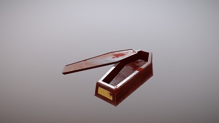 Open Coffin 3D Model