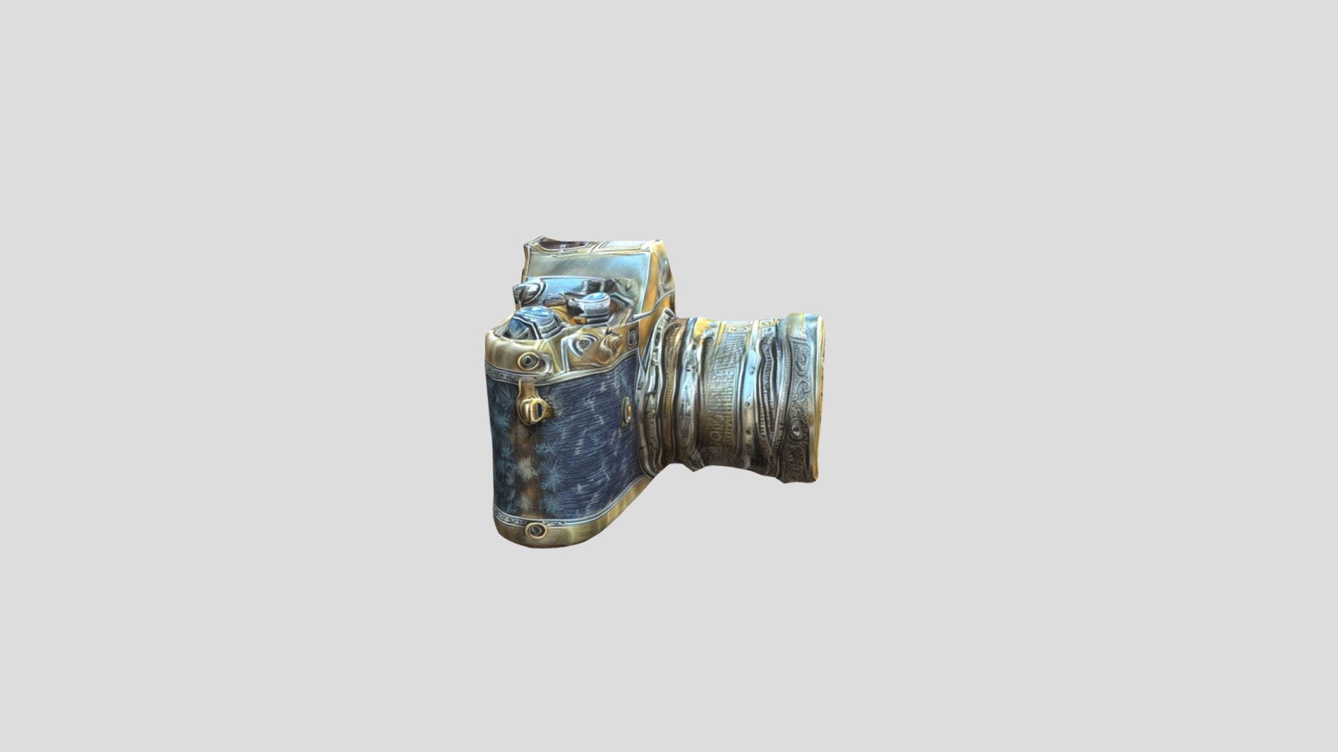 Vintage Classic Rangefinder Camera - Brass - 3D model by ...