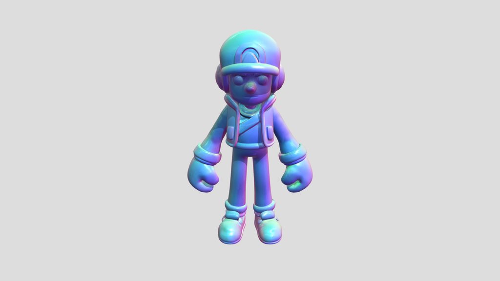Cartoon boy with hat