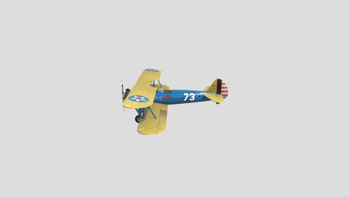 Tuskegee Stearman 3D Model
