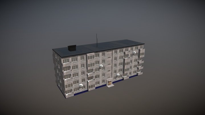 Soviet Panel House (Ussr) 3D Model