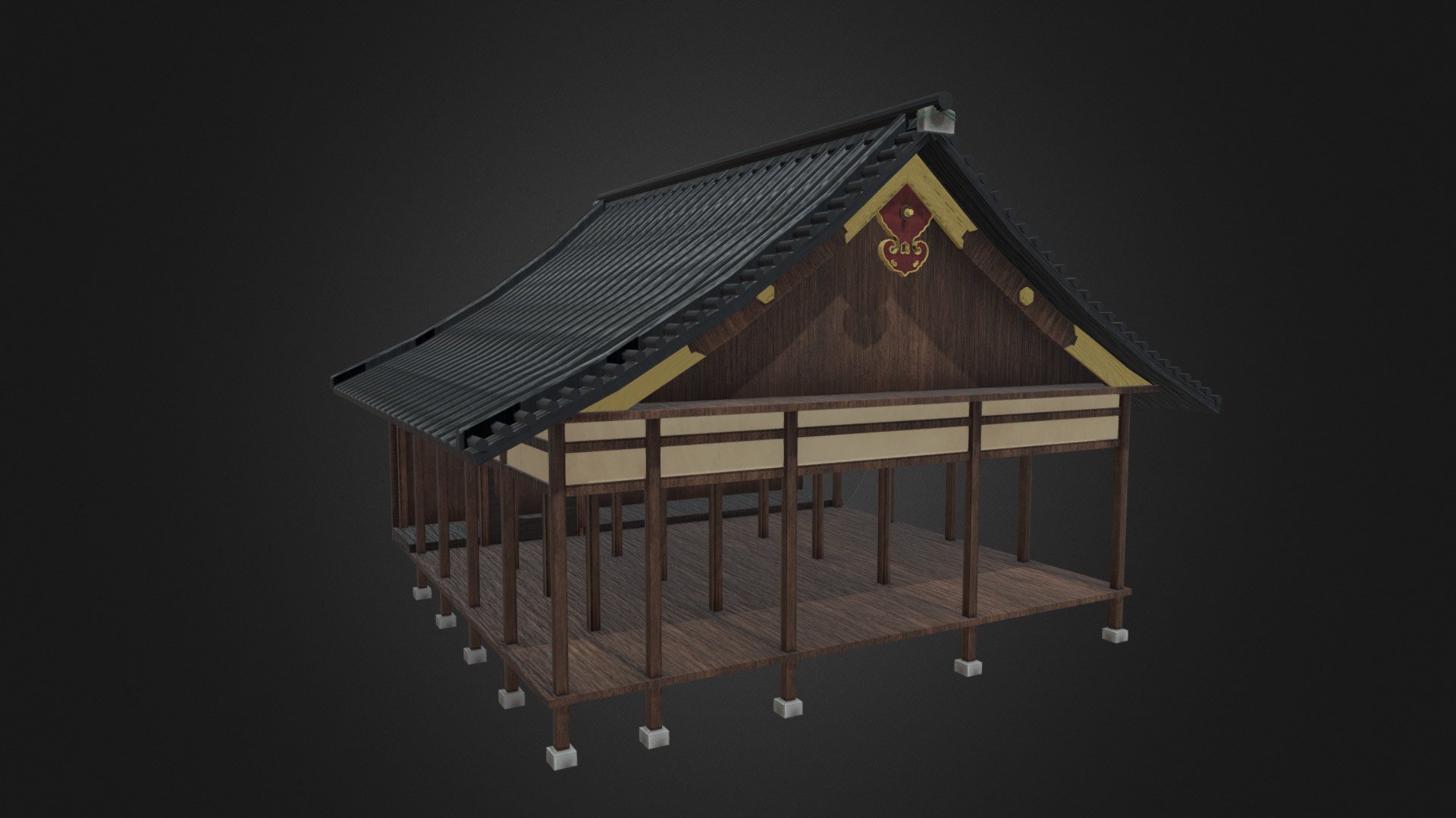 japenes old house(temple) - Buy Royalty Free 3D model by datucarl ...