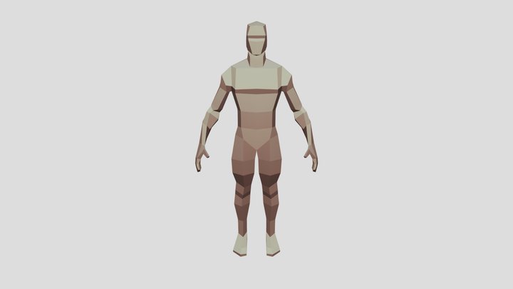664230009 _ Low_ Poly_ Human_ Template_ Still 3D Model