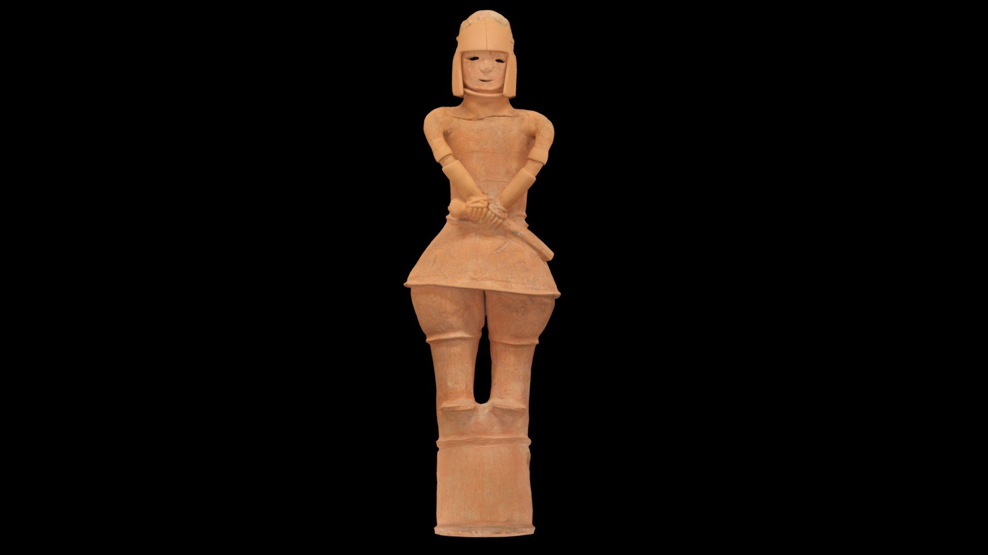 Armed Warrior: Human-shaped Tomb Sculpture - Download Free 3D model by ...