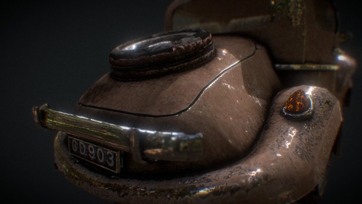 Imagined old car 3D Model