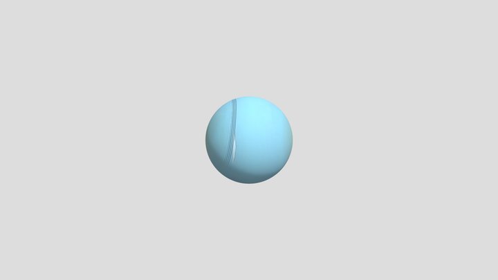 Planet Uranus 3D Model
