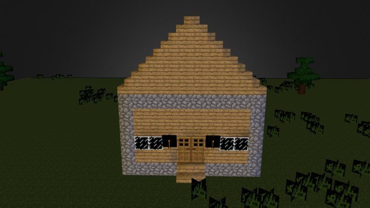 Minecraft maison template 3D Model