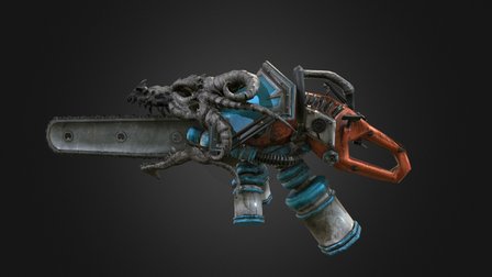 Dragon Chainsaw Flamethrower 3D Model