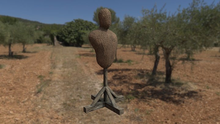 Mannequin armor dummy medieval game prop 3D Model