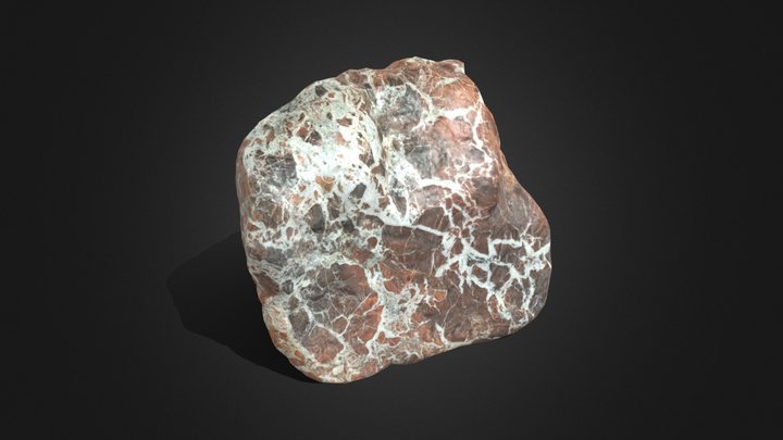 Brown Marble Rock 6.3k tris 3D Model