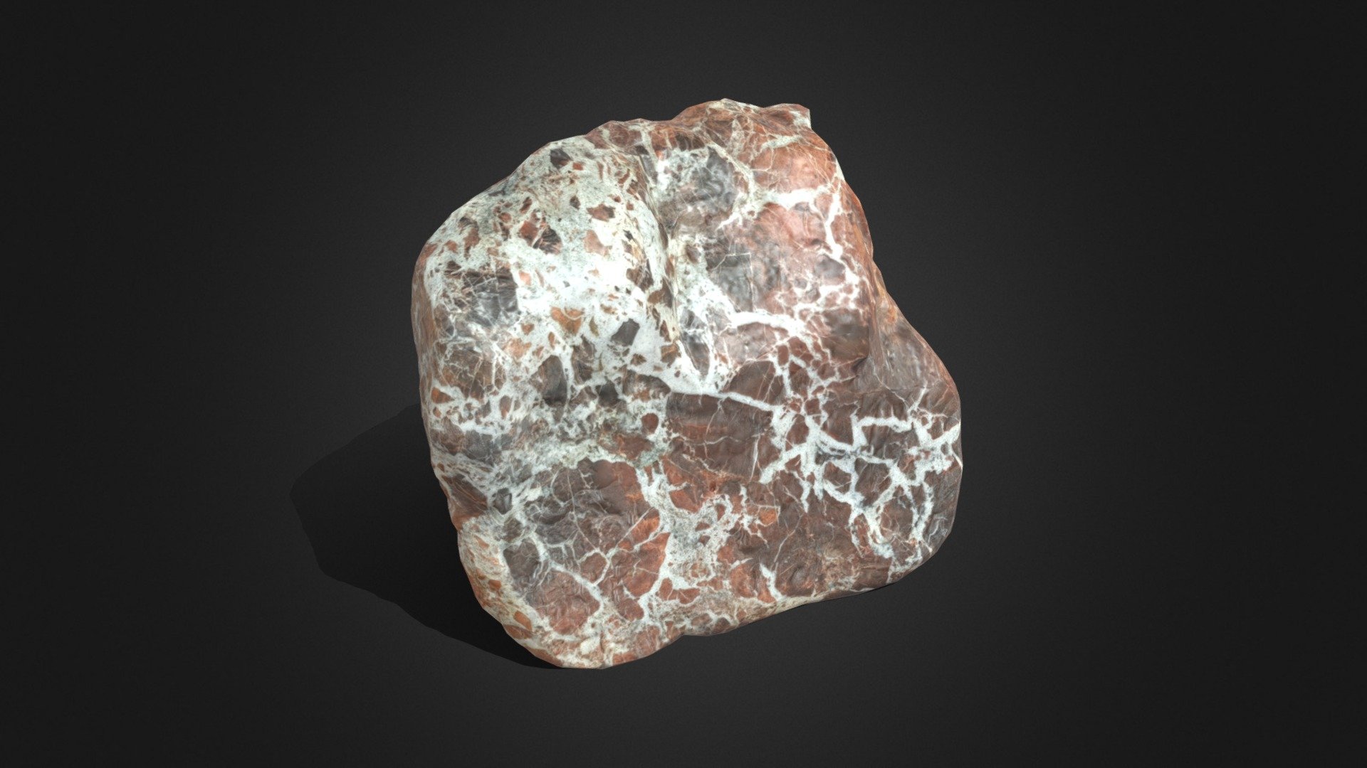 Brown Marble Rock 6.3k tris 3D model by Photo3DProps [e57ade1