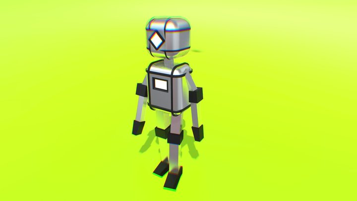 SCI-FI  -  Low Poly Character 3D Model