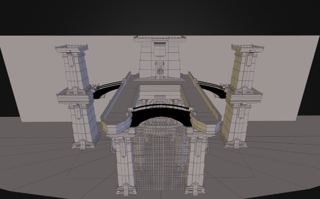 Castle front gate 3D Model
