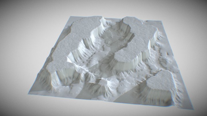 Plateau Terrain 3D Model