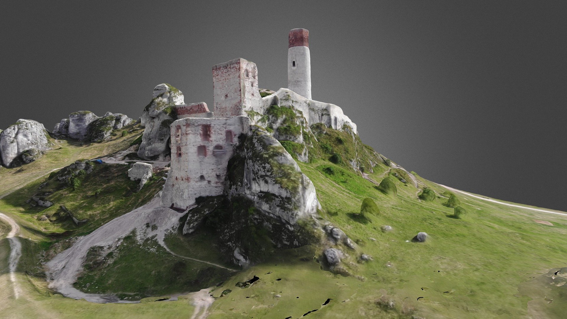 ruins of castle in Olsztyn (Poland)