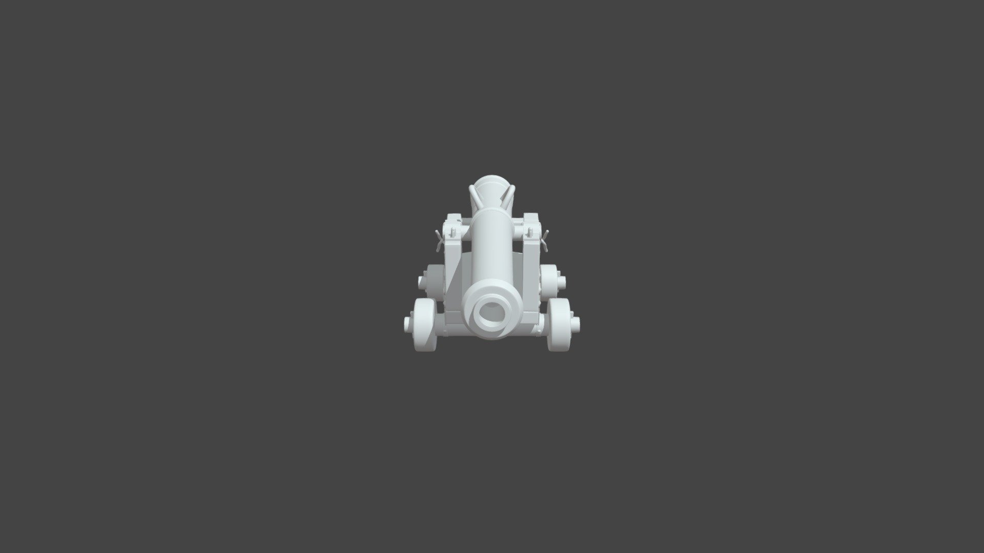 High-Poly Cannon Model
