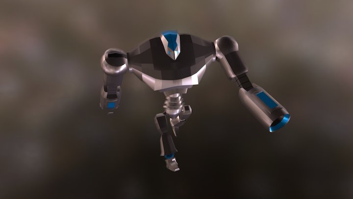 Robot More Organic Walk 3D Model