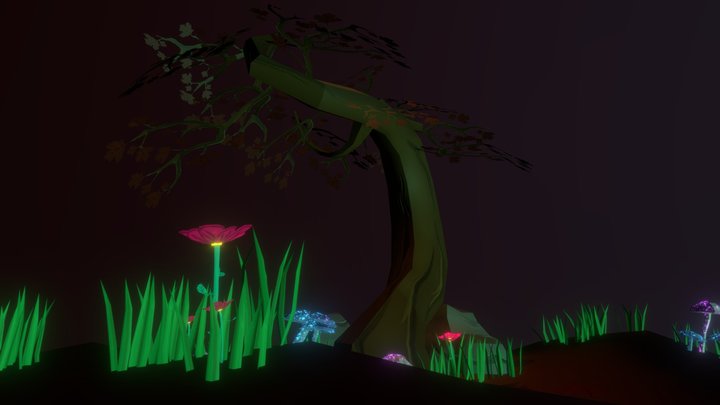 Environment scene (Night) 3D Model