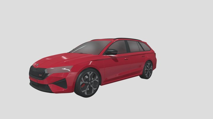 2025 Skoda Octavia RS Combi – Kostenloses 3D-Modell STL