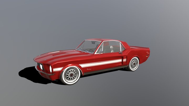 68 California Special Mustang 3D Model