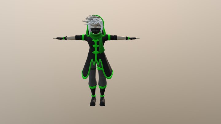 Nurro Doxic character test model. 3D Model
