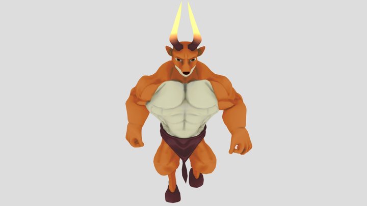 Stylized Antelope Warrior 3D Model
