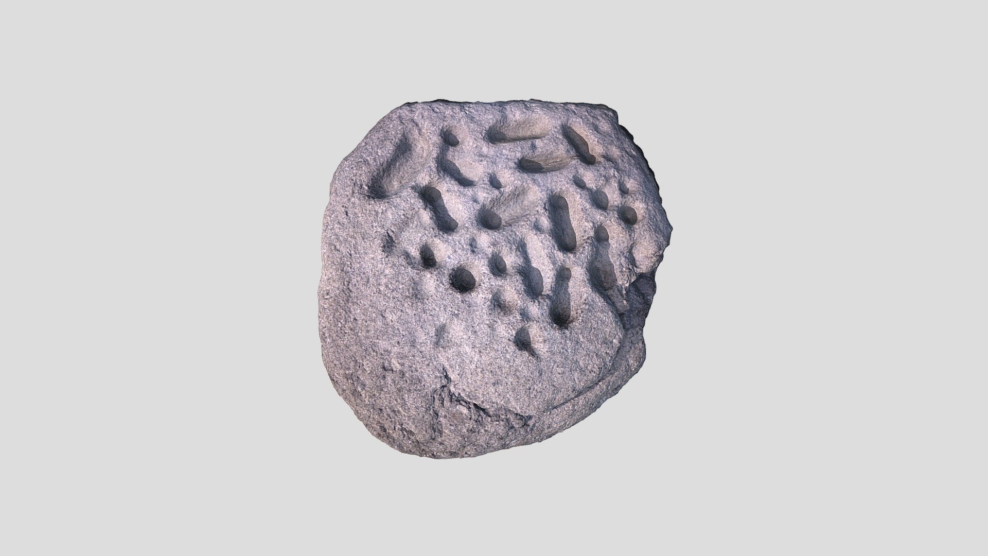 Cup-marked stone, Tregiffian burial chamber, RCM