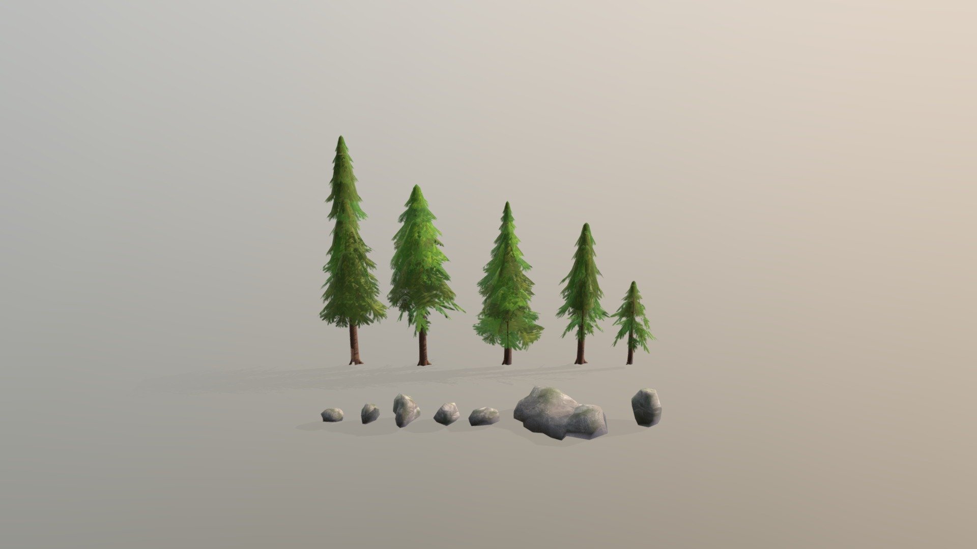 Tree+ Stone - 3D model by miluwuuu [e588a80] - Sketchfab