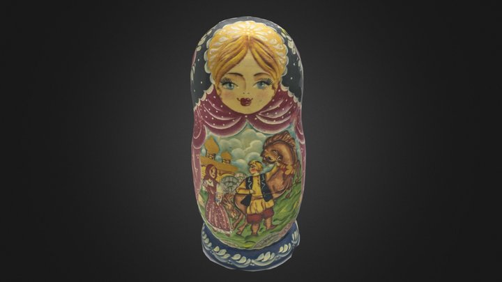 Russian Nesting Doll 2 (Matryoshka doll) 3D Model