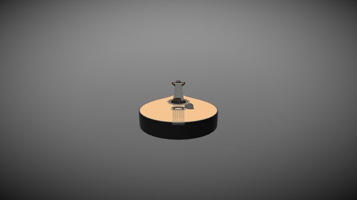 Guitarra de Coimbra - Fado Português 3D Model