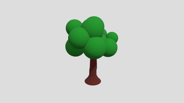 LowPoly Stylized Tree 3D Model