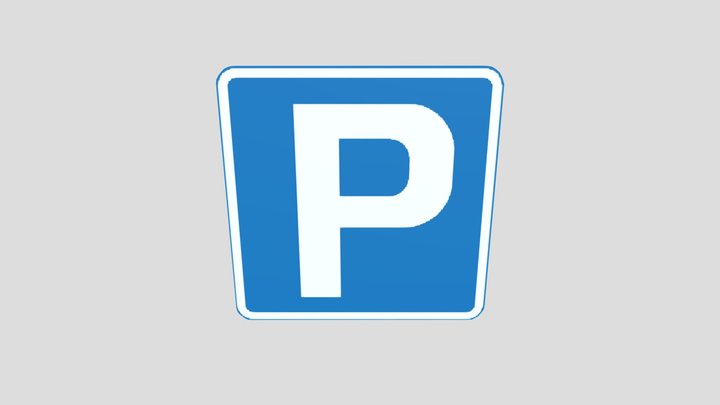 Parking Facility Location Sign 3D Model