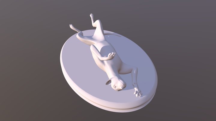 panther on a stand for 3d printing 3D Model