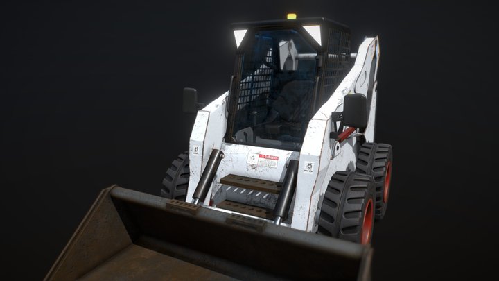 Construction Bobcat Tractor Loader 3D Model