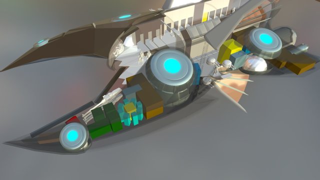 "Echelon" (interior cutaway) V4 Revision 84 3D Model