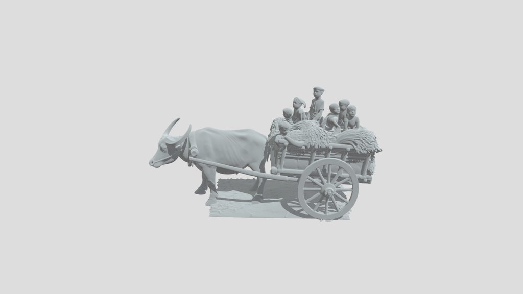 Oxen and the Child-Carrying Cart
