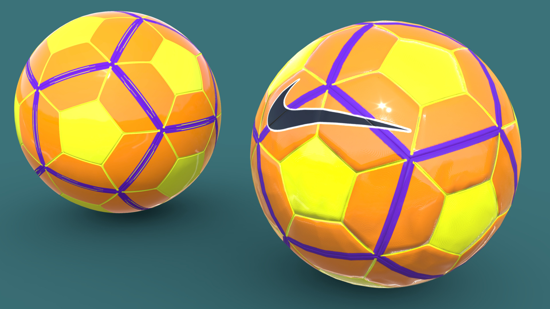 3D model 2015 Premier League Ordem Ball - This is a 3D model of the 2015 Premier League Ordem Ball. The 3D model is about a few colorful balls.