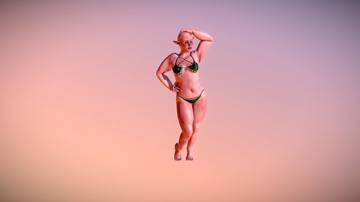 Azora Falanae Wood Elf 3D Model