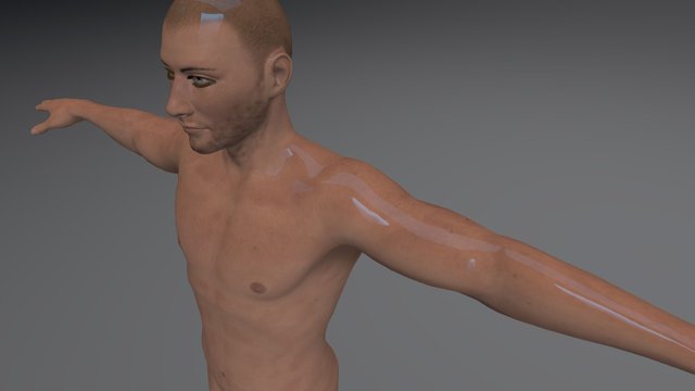 Avatar mâle "fit" étape intermédiaire 3D Model