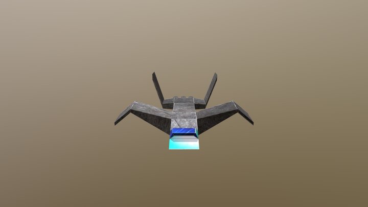 Space Ship Textured 3D Model