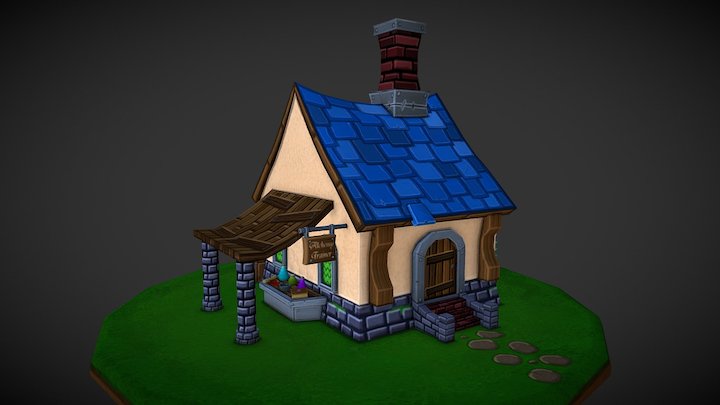 Fantasy House - Alchemy Trainer & Herb Garden 3D Model