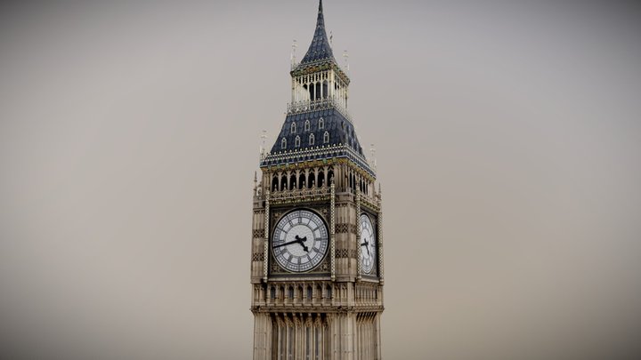 Big Ben Clock Tower, London (C:S Model) 3D Model